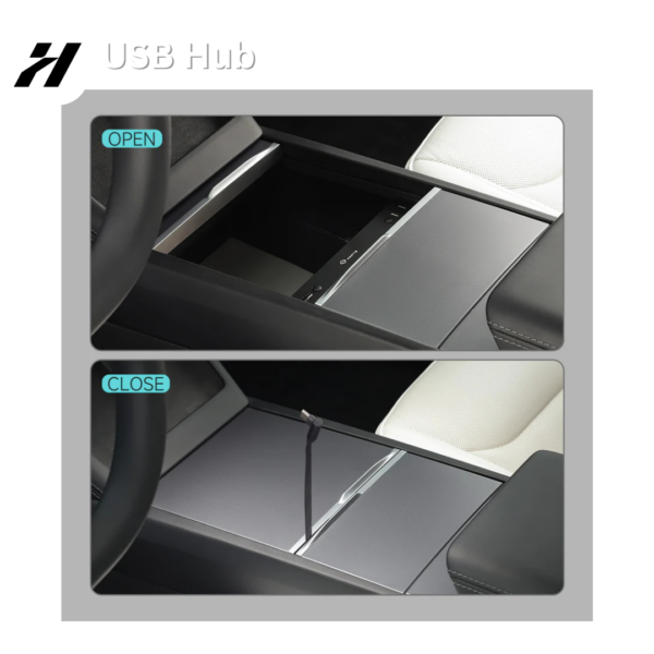 3 USB hub พร้อมสายชาร์จ Tparts-Tesla3Highland/YJuniper/YL