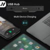 4 USB hub พร้อมสายชาร์จ Tparts-Tesla3Highland/YJuniper/YL